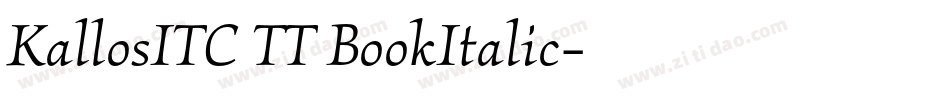 KallosITC TT BookItalic字体转换